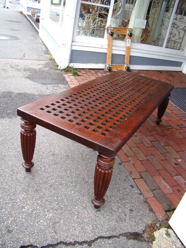 A fine 19th century table or bench made from ship's deck grating circa 1840 — image 6